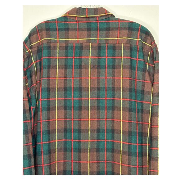 Vintage 60's Macy’s Supre-Macy Wool Blend Plaid Flannel Shirt XL USA - Picture 6 of 12